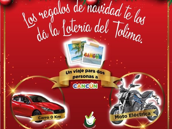 Los regalos de la Navidad te los da la Lotería del Tolima..