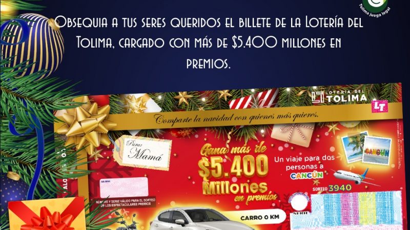 Loteria del tolima es el mejor regalo