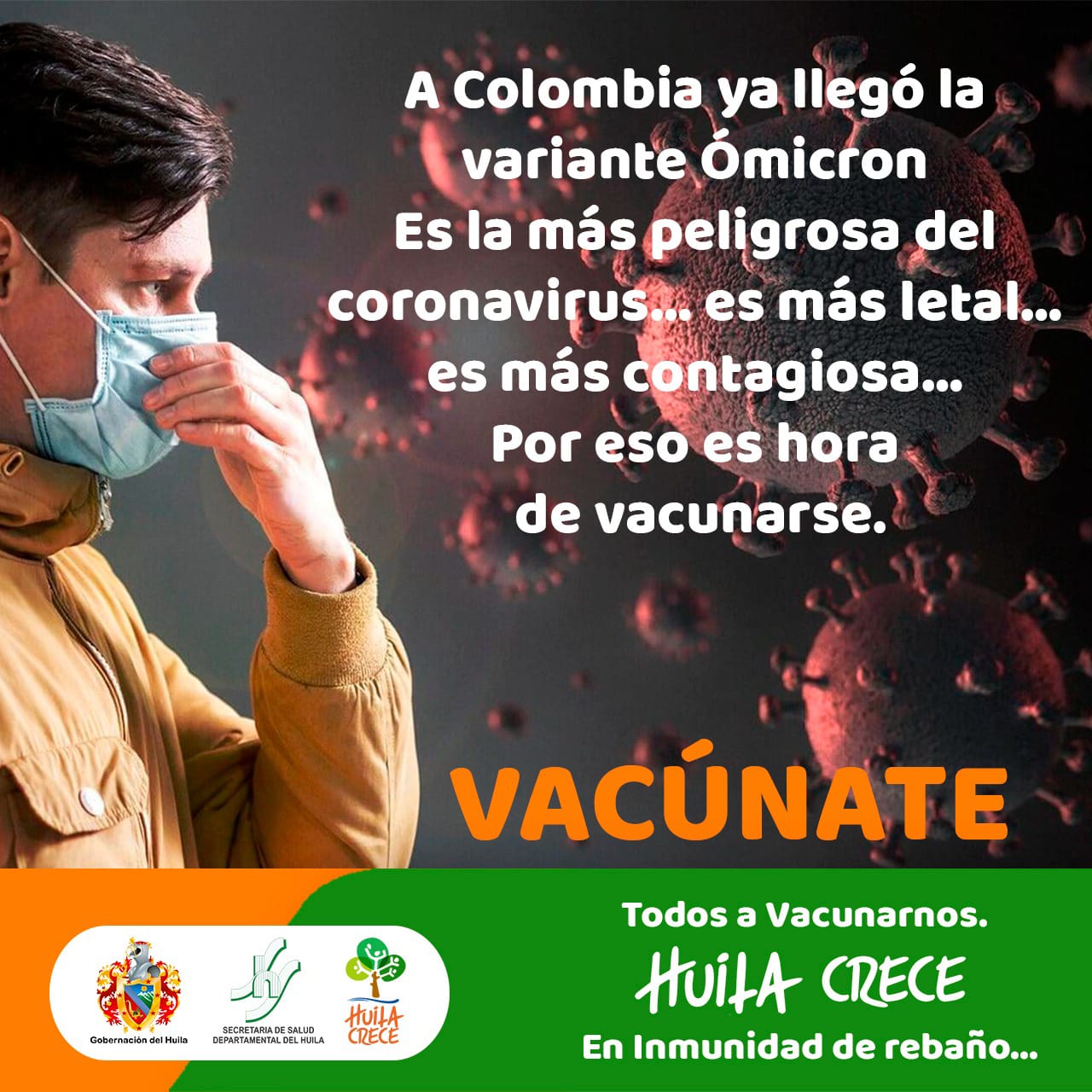 HUILA CRECE EN INMUNIDAD DE REBAÑO, TODOS A VACUNARNOS