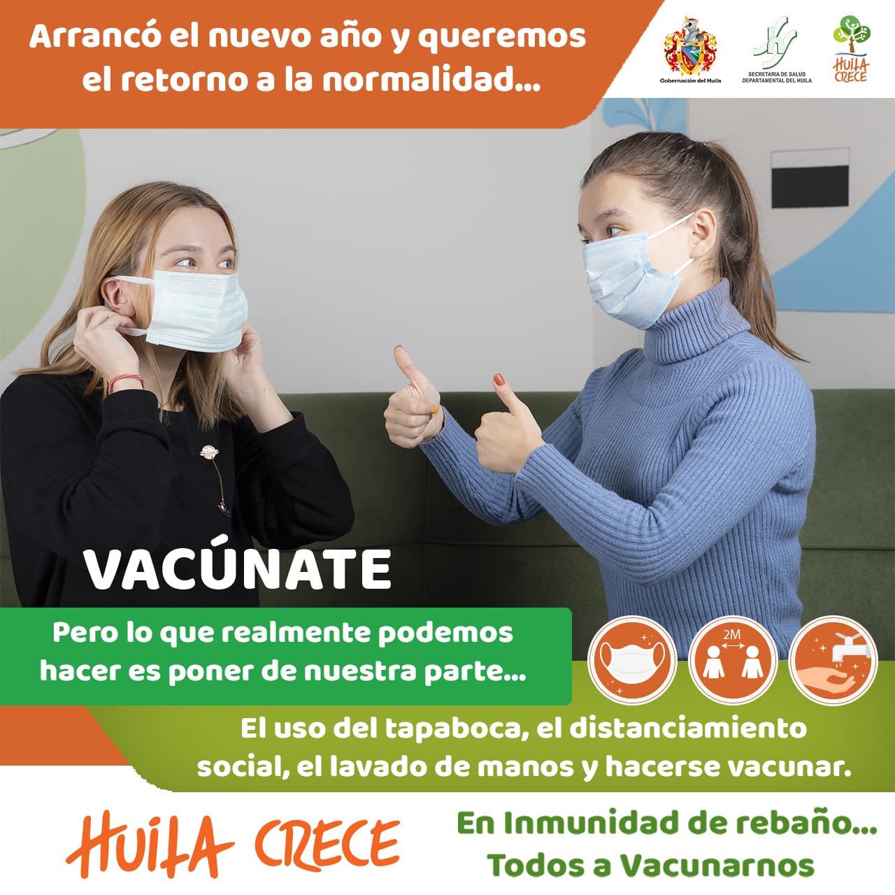 HUILA CRECE EN INMUNIDAD DE REBAÑO, TODOS A VACUNARNOS
