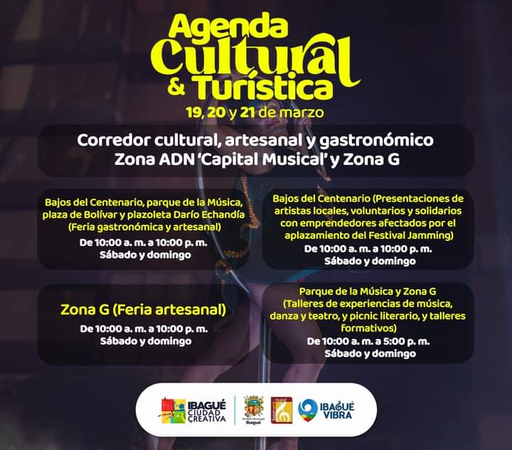 Titulo…Esta es la Agenda Cultural y Turística del puente festivo en Ibagué