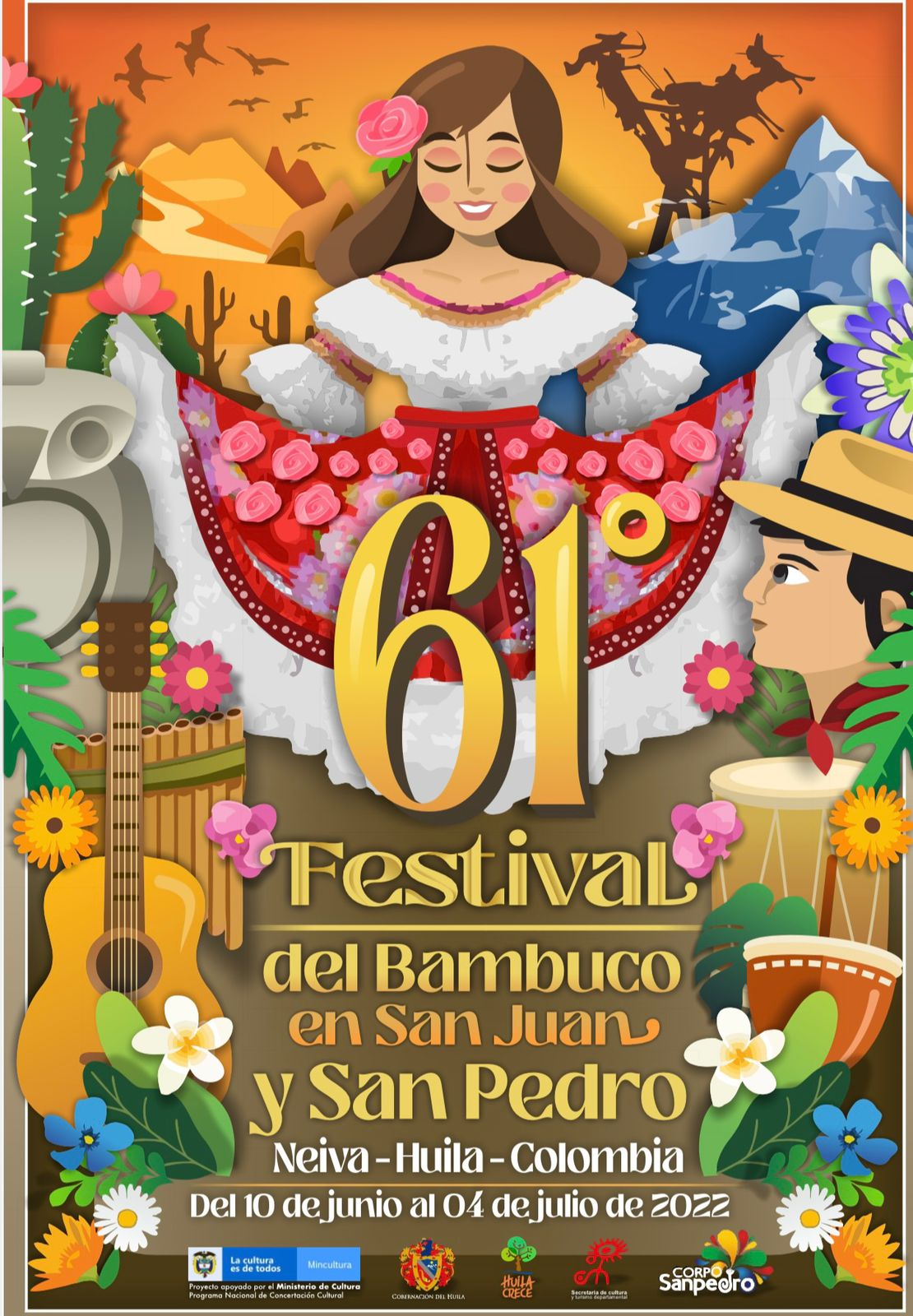 La Programación del Festival del Bambuco en San Juan y San Pedro