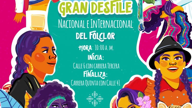 Vive el gran desfile Nacional del Folclor por la carrera 5