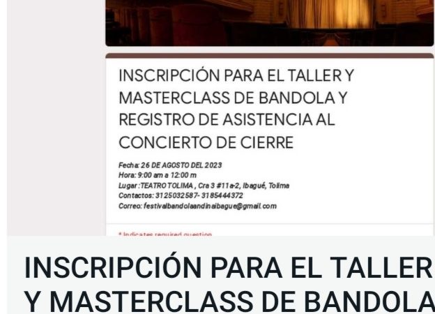 Agéndese con el primer Festival de la Bandola Andina en el Tolima