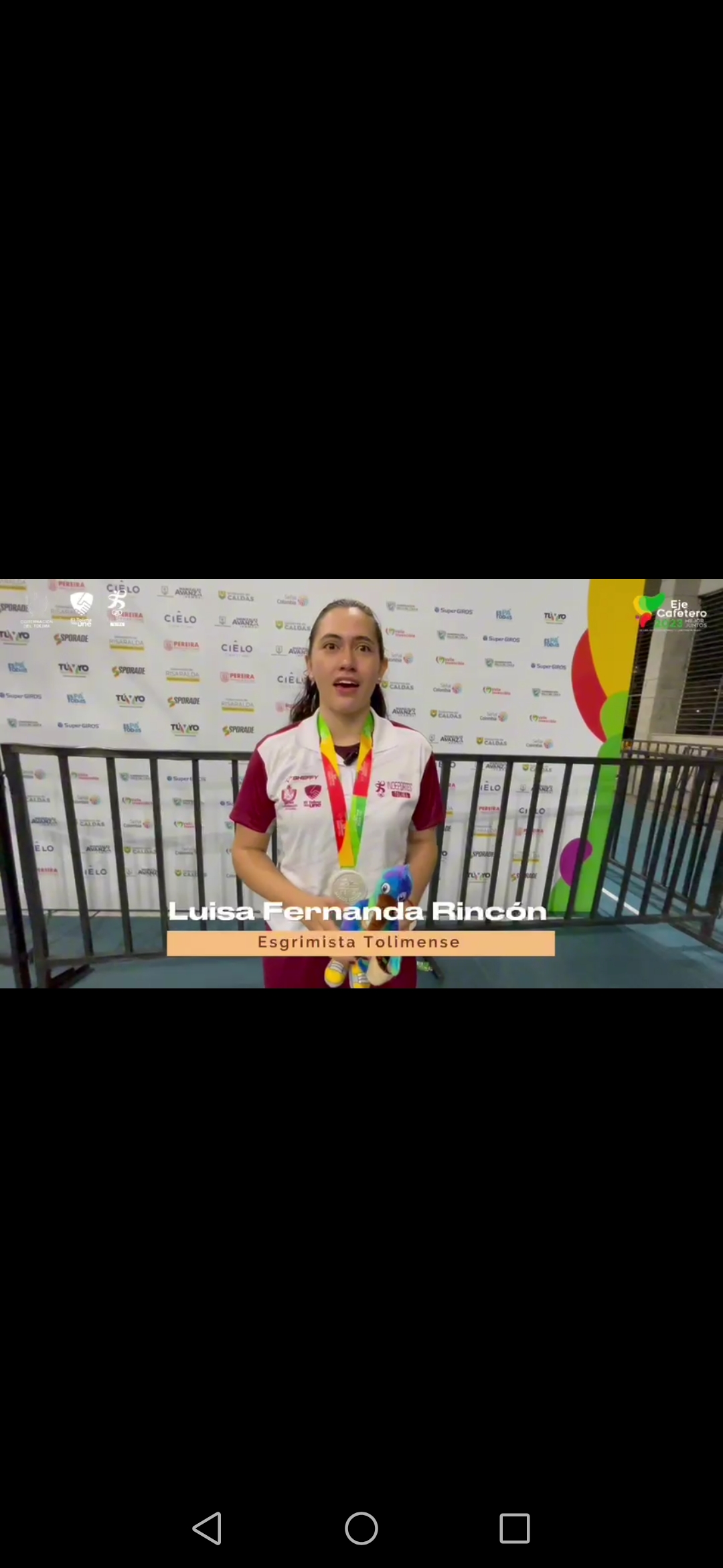 Luisa Fernanda Rincón ganó medalla de plata en esgrima para el Tolima