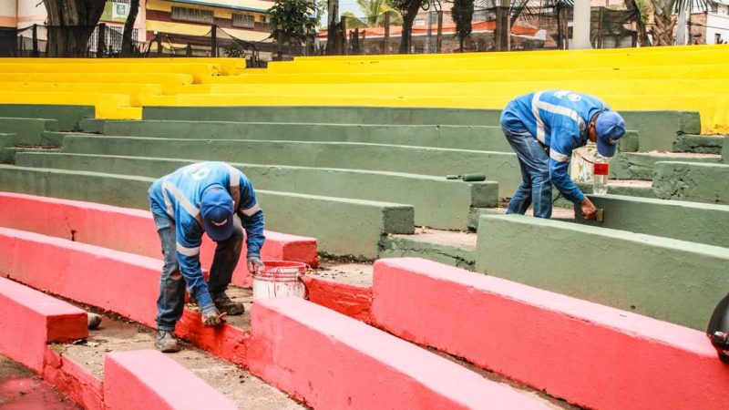 Asi avanza la renovación del parque Andrés Lopez de Galarza