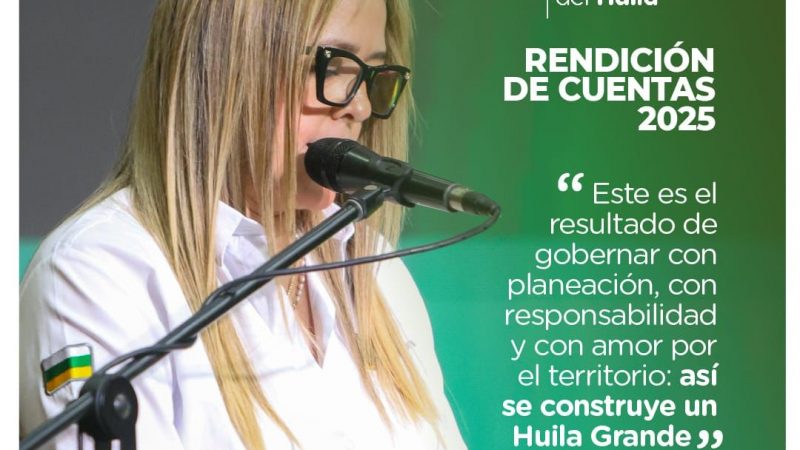 El Huila merece gobiernos abiertos y cercanos. En nuestra Rendición de Cuentas compartimos resultados, escuchamos a la gente y reafirmamos nuestro compromiso de seguir construyendo progreso para todo el territorio huilense. #SomosElHuilaGrande #RendiciónDeCuentas #transparencia