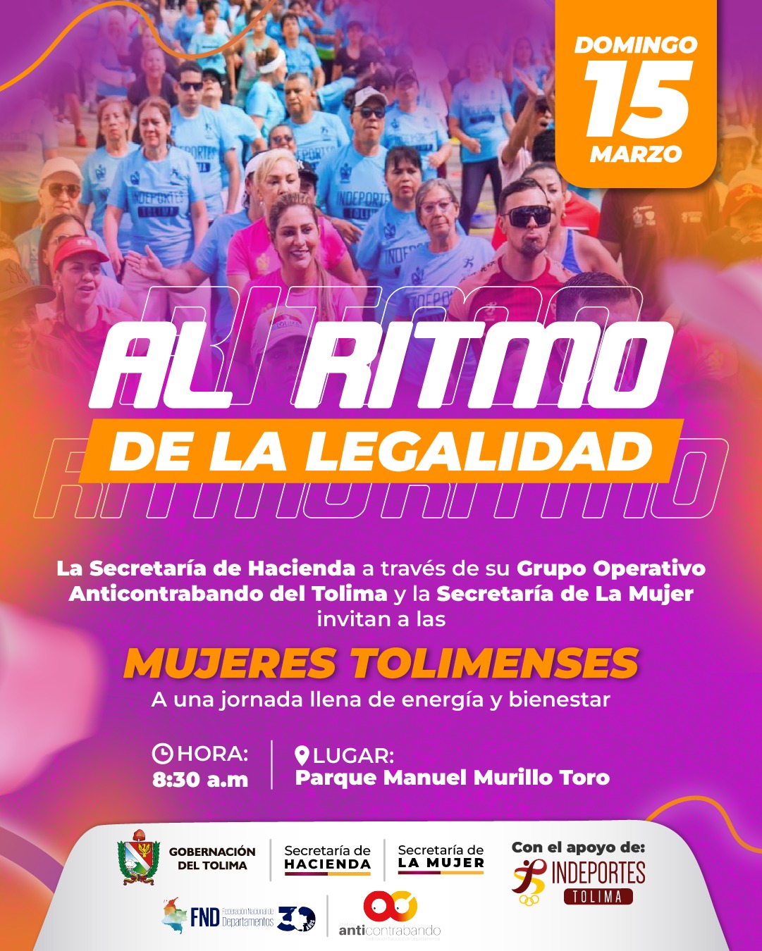 «Al Ritmo de la Legalidad”: jornada para celebrar a las mujeres del Tolima