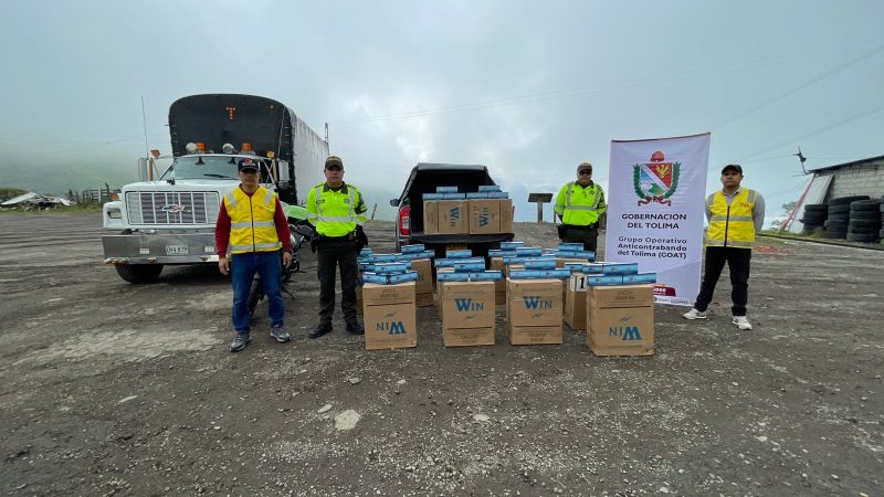Golpe de $21 millones al contrabando: GOAT incauta 7.000 cajetillas ilegales en el norte del Tolima