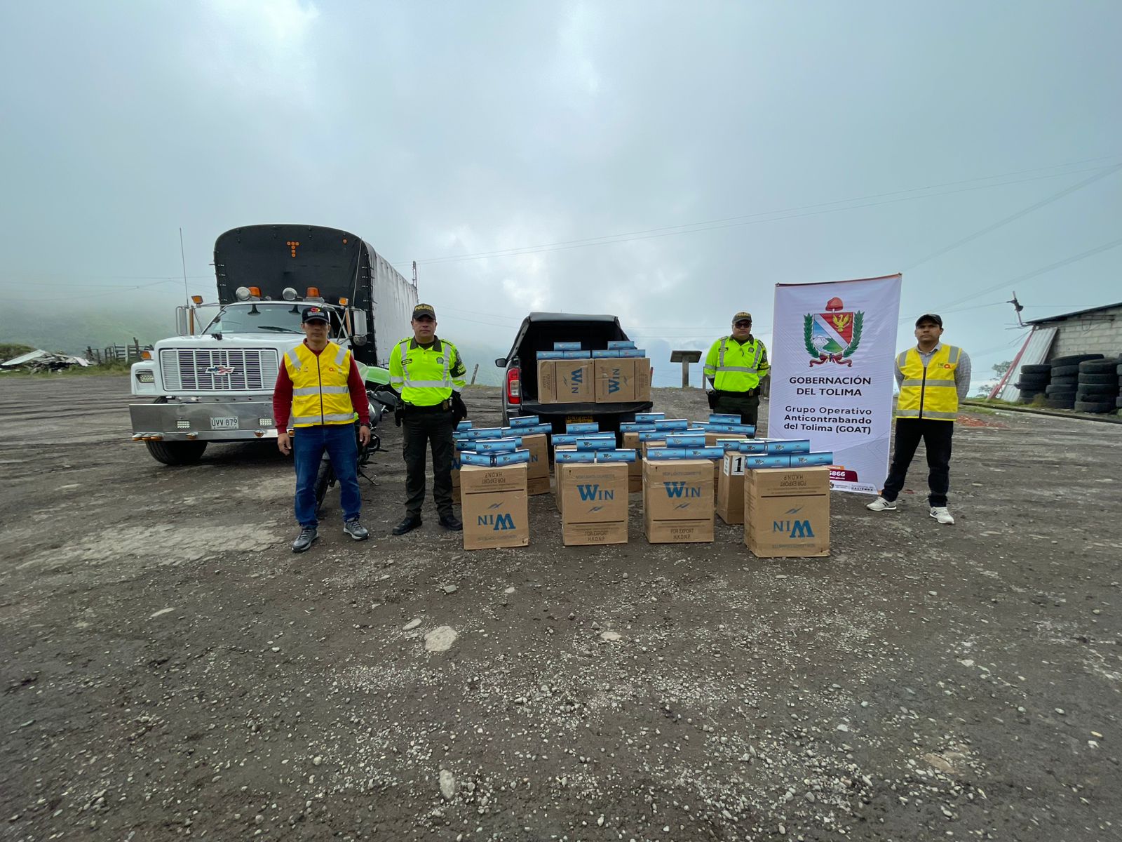Golpe de $21 millones al contrabando: GOAT incauta 7.000 cajetillas ilegales en el norte del Tolima