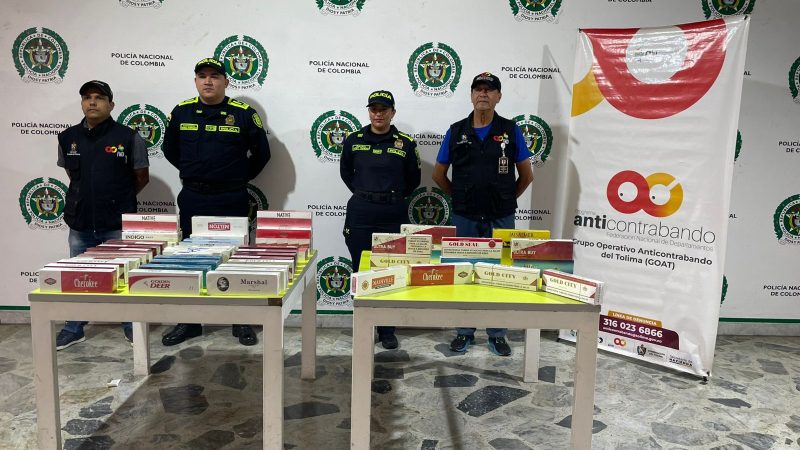 Golpe a la economía ilegal del cigarrillo en Ibagué: incautan más de 645 cajetillas en la Plaza de la 21
