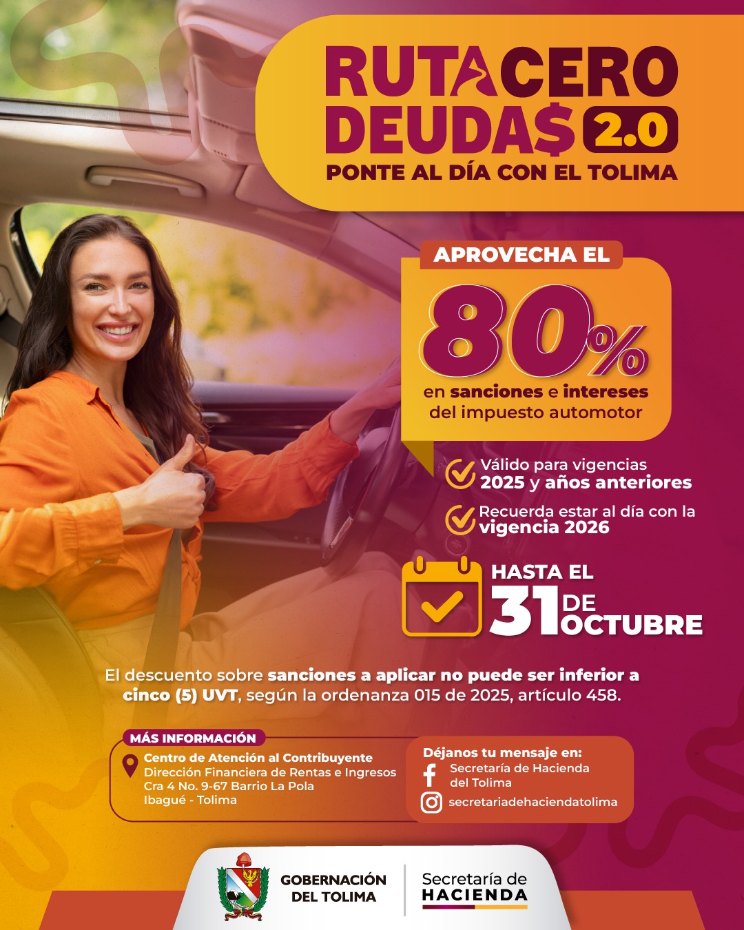 Ruta Cero Deudas 2.0: contribuyentes pueden acceder al 80% de descuento en sanciones e intereses del impuesto vehicular
