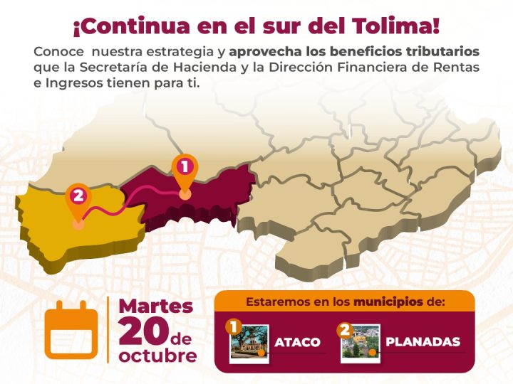 La Ruta Cero Deudas 2.0 continúa su recorrido por el sur del Tolima.